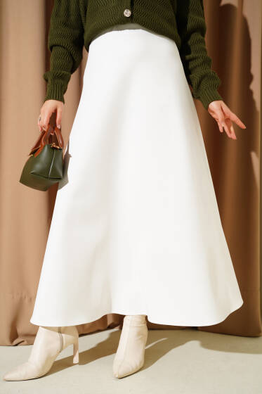 Scuba Mevlana Etek Ekru - Etek