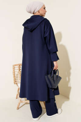 Scuba Uzun Hırkalı Üçlü Takım Lacivert - İkili Takım