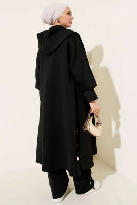 Scuba Uzun Hırkalı Üçlü Takım Siyah - İkili Takım