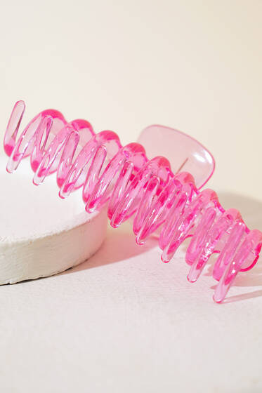 Şeffaf Mandal Toka Fuşya - Toka