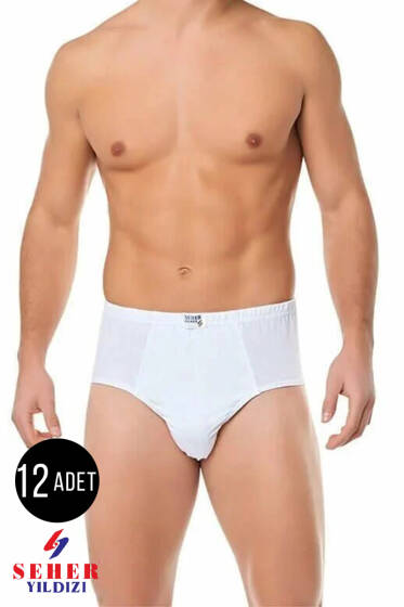 Seher Yıldızı 12'li Erkek Külot Beyaz - Erkek Külot