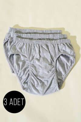 Seher Yıldızı 3'lü Erkek Külot Gri - SEHER