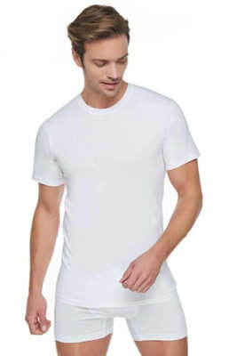 Seher Yıldızı 6'lı Erkek Penye Badi Beyaz - Erkek Badi