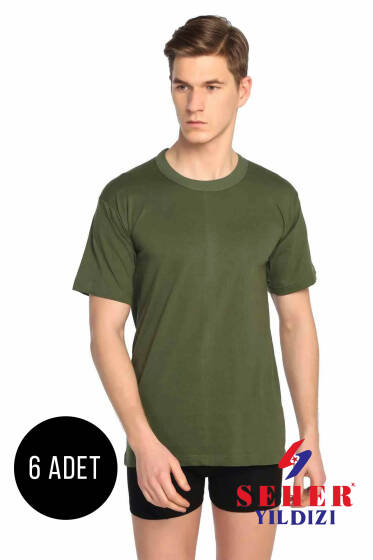 Seher Yıldızı 6'lı Erkek Penye Badi Haki - Seher
