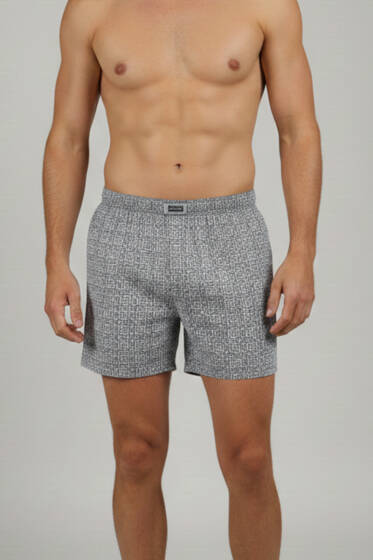 Seher Yıldızı Desenli Erkek Boxer Kombin - Erkek Boxer