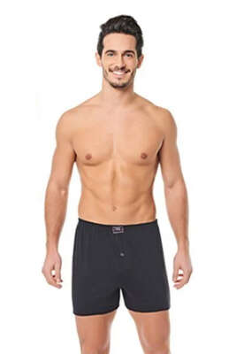 Seher Yıldızı Düz Boxer Füme - Erkek Boxer