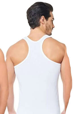 Seher Yıldızı Erkek Ribanalı Spor Atlet Beyaz - Erkek Atlet