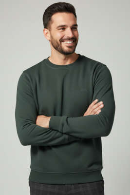 Selanik Besse Armalı Erkek Sweatshirt Nefti 