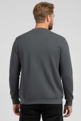 Selanik Düğmeli Erkek Hırka Füme - Erkek Hırka