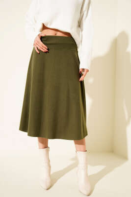 Selanik Midi Etek Haki - CALİENTE
