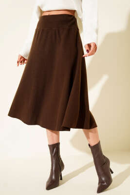 Selanik Midi Etek Kahve - CALİENTE