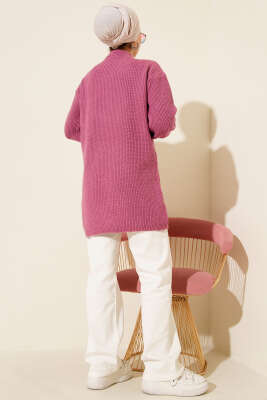 Selanik Örgü Yumoş Triko Tunik Magenta - Tunik