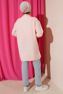 Selanik Örgü Yumoş Triko Tunik Pudra - Tunik