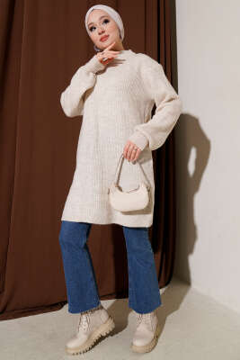 Selanik Örgü Yumoş Triko Tunik Taş - Tunik