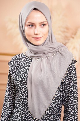 Selvi Boylum Al Yazmalım Vizon Tülbent - TÜLBENT - YAZMA