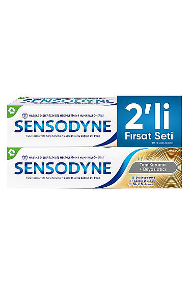 Sensodyne 2'li Diş Macunu Tam Koruma & Beyazlatıcı 50 ml + 50 ml - Diş Macunu