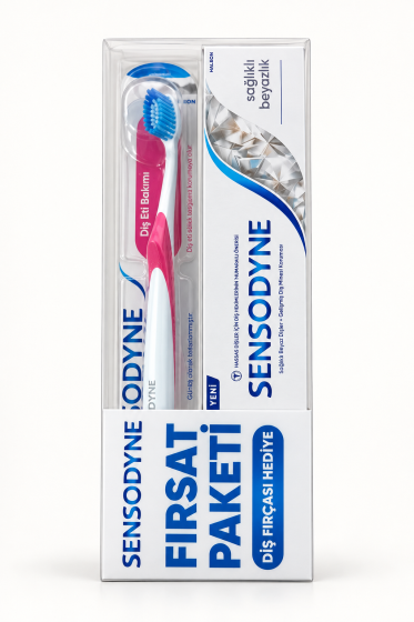 Sensodyne Diş Macunu 75 ml+ Diş Fırçası Sağlıklı Beyazlık - Diş Fırçası