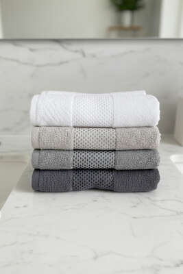 Şerit Çizgili 4'lü El Havlusu Asorti 2 