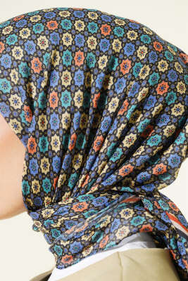 Şerit Geçişli Motifli Eşarp Benetton - Başörtüsü