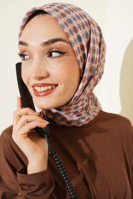 Şerit Geçişli Motifli Eşarp Yavru Ağzı 