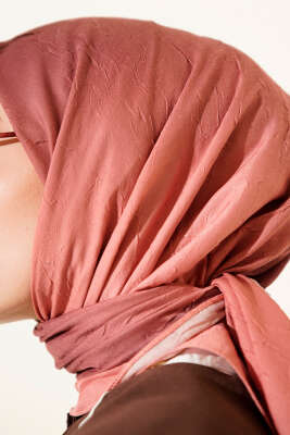 Şeritli Bambu Kraş Eşarp Yavru Ağzı - Başörtüsü