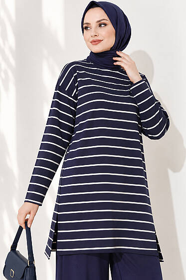 Şeritli Tunik Lacivert - 100-300 TL Ürünler