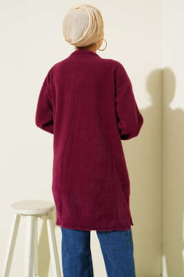Serpme İncili Sakallı Tunik Magenta - Tunik