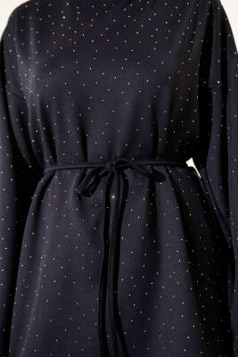 Serpme Taşlı İp Bağcıklı İkili Takım Lacivert - İkili Takım