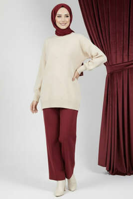 Serpme Taşlı Triko Tunik Taş - Tunik