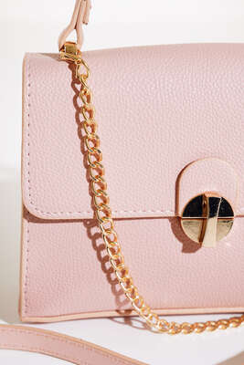 Sert Suni Omuz Çanta Pudra - Kol Çantası