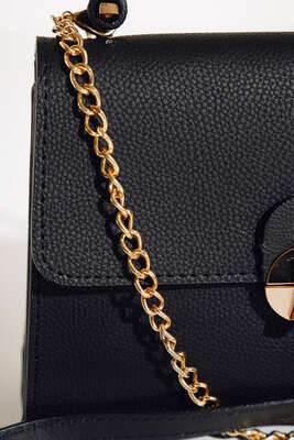 Sert Suni Omuz Çanta Siyah - Kol Çantası