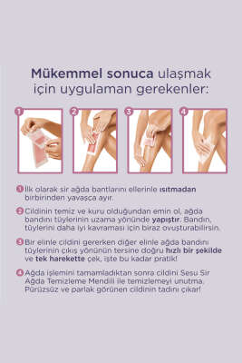 Sesu Sir Ağda Bandı Tüm Vücut Hassas Ciltler - Ağda Bantları