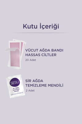 Sesu Sir Ağda Bandı Tüm Vücut Hassas Ciltler - Ağda Bantları