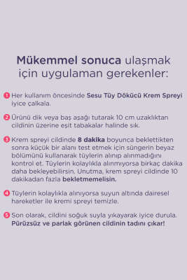 Sesu Tüy Dökücü Krem Sprey Hassas Ciltler 150 ml - Yılın Fırsatı