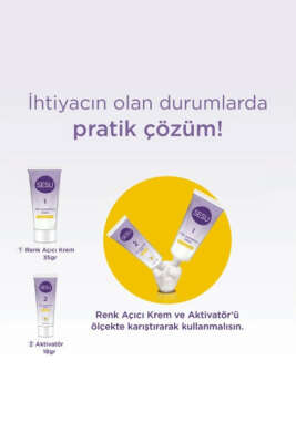 Sesu Tüy Sarartıcı Krem 35 ml +Aktivatör 18 ml - Tüy Dökücü