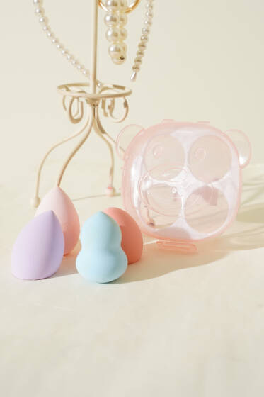 Sevimli Ayı Kutulu Beauty Blender Sünger Seti Asorti - Makyaj Aksesuarları
