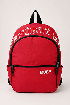 Shpirti İm Baskılı Sırt Çantası Kırmızı - LE PARLA ÇANTA