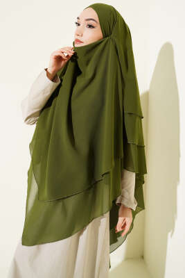 Şifon Sufle Himar Şal Çağla Yeşili 