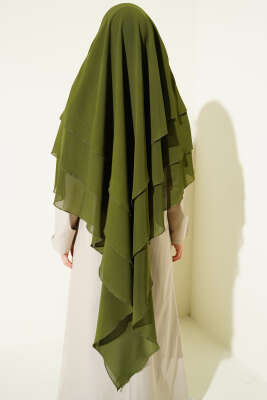 Şifon Sufle Himar Şal Çağla Yeşili - Başörtüsü