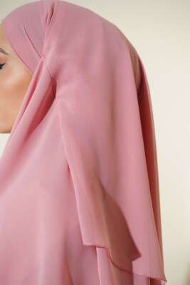 Şifon Sufle Himar Şal Pembe - Başörtüsü