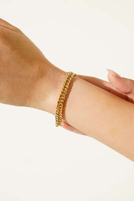 Sık Zincirli Bileklik Gold