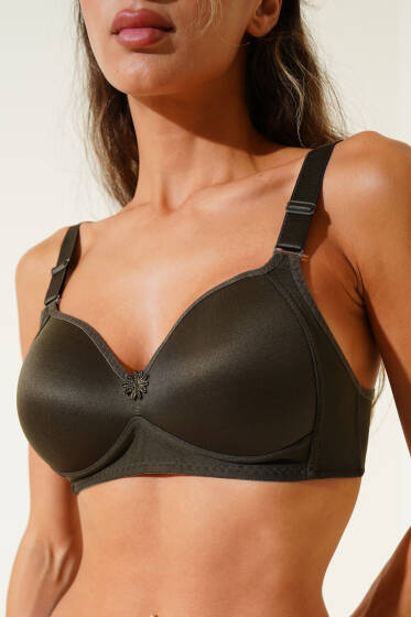 Desteksiz Telsiz İçi Boş Sütyen Haki - Toparlayıcı Sütyen / Minimizer Sütyen