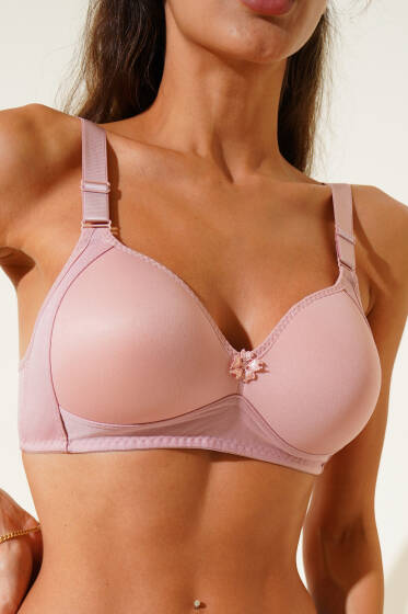 Desteksiz Telsiz İçi Boş Sütyen Somon - Toparlayıcı Sütyen / Minimizer Sütyen