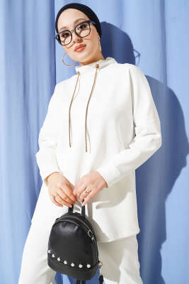 Sim İp Bağcıklı İkili Takım Ekru - İkili Takım