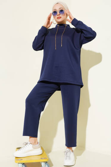 Sim İp Bağcıklı İkili Takım Lacivert - İkili Takım