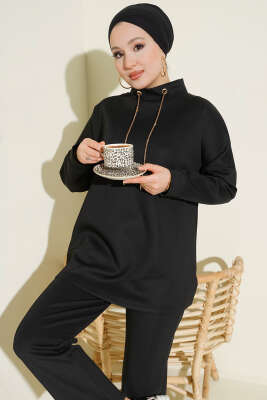 Sim İp Bağcıklı İkili Takım Siyah - İkili Takım