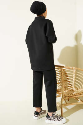 Sim İp Bağcıklı İkili Takım Siyah - İkili Takım