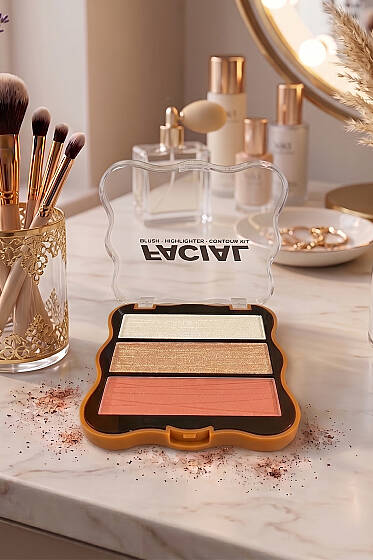 Simli 3'lü Far Paleti 02 - Makyaj Aksesuarları