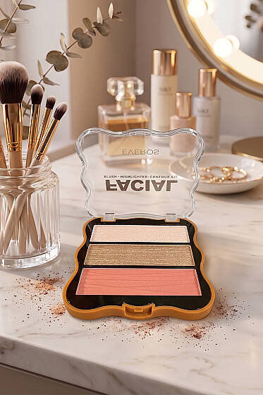 Simli 3'lü Far Paleti 03 - Makyaj Aksesuarları