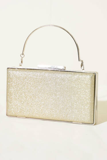 Simli Kadın Portföy Çanta Gold - Kol Çantası